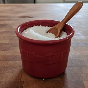Longaberger Woven‎ Traditions Paprika Salt Crock - 1 Pint , Like New! Ceramic